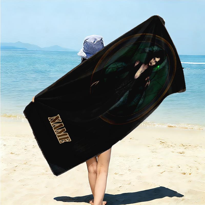 Personalized Hairy Pawter Magic Night Beach Towel Microfiber Beach Towel Thin Absorbent for Beach Swimming Yoga Bath Sports. 0910389