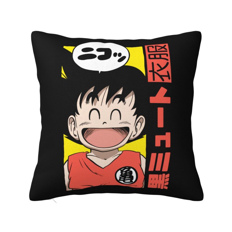 Custom Luxury Dragons Ball Goku Cushion Cover Velvet Anime Manga Pillow Case