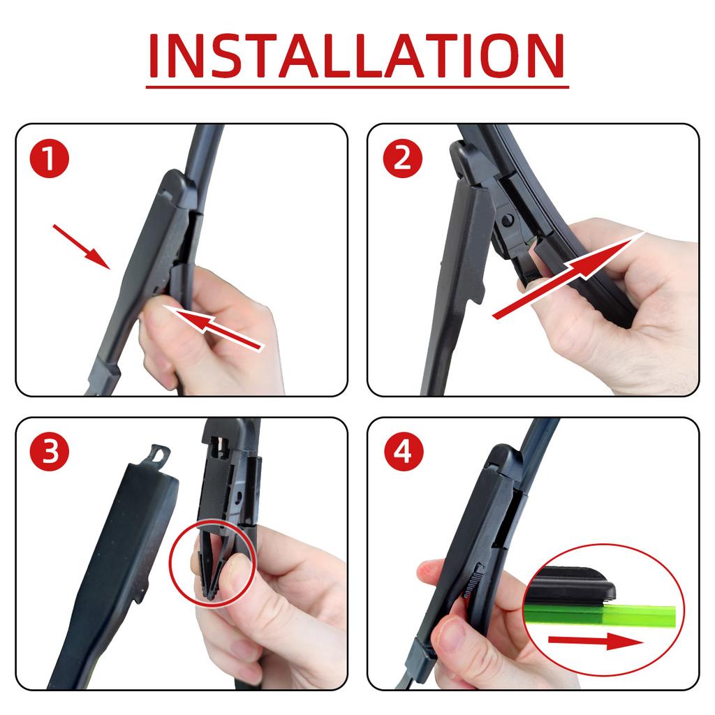 Car Wiper for Toyota Tundra Sequoia 2007-2017 26" + 23" Front Wiper Blades Brushes Cutter Accessories