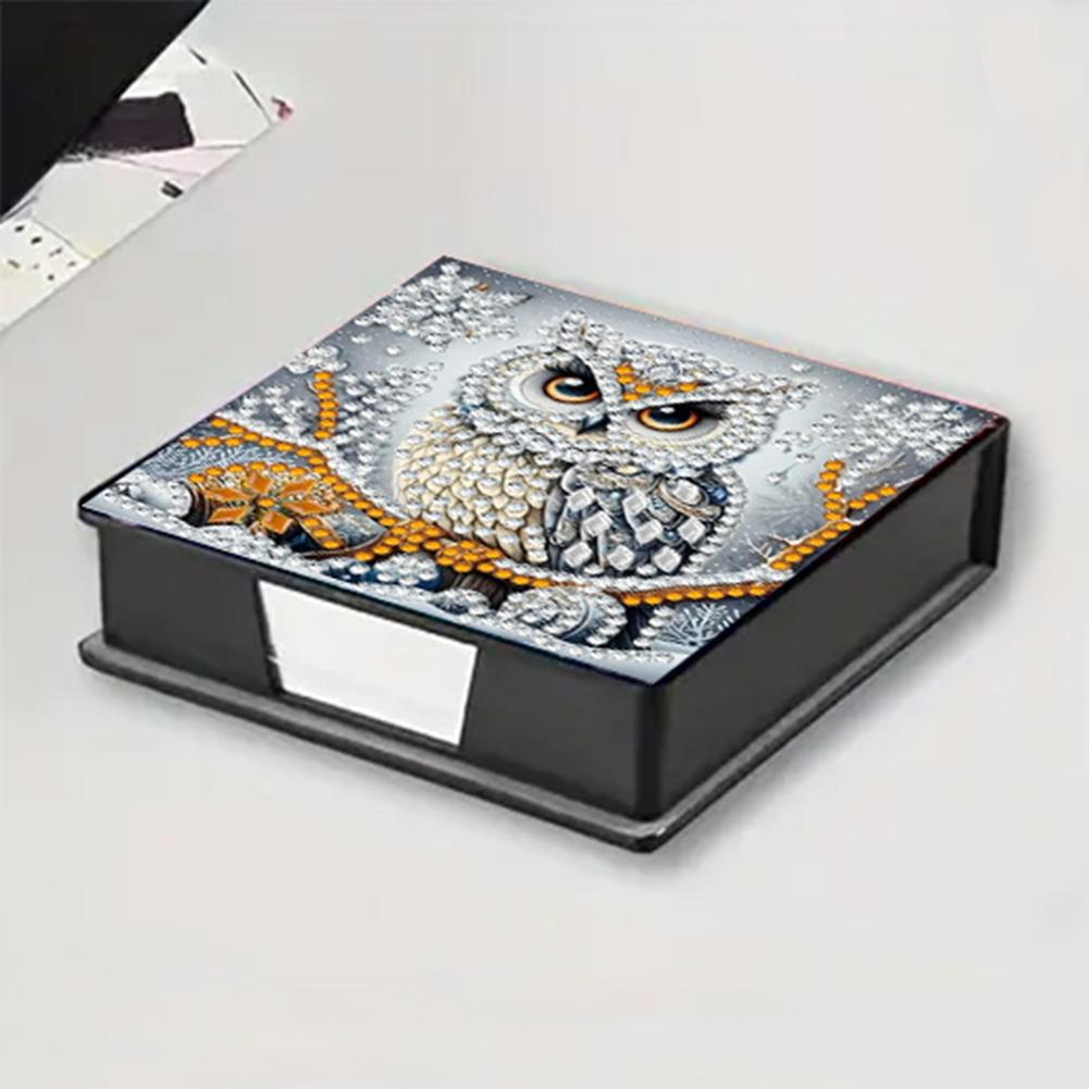 5D DIY Держатель для записной книжки с алмазной росписью из ПУ с 160 листами бумаги (Сова)