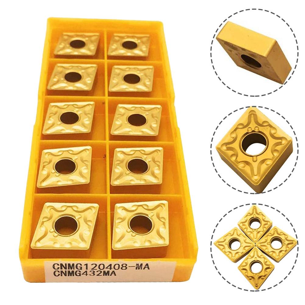 10 шт. твердосплавные вставки CNMG120404MA из карбида для отделки
