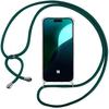 Protective Case - for iPhone - 16 - Transparent - Night Green Lanyard - Flexible