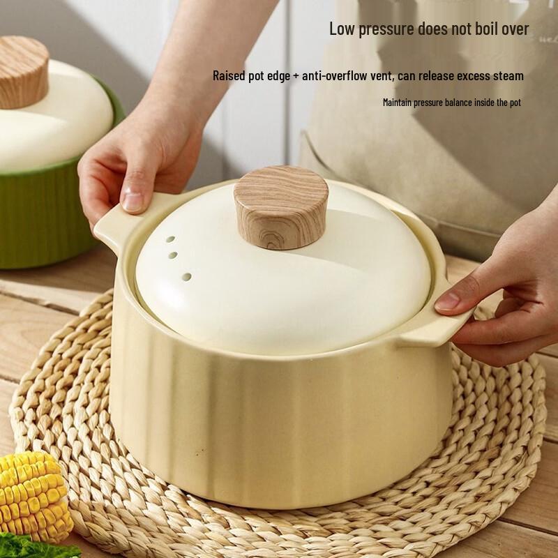 Heat-Resistant Ceramic Casserole Pot