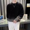 Свитер мужской осенне-зимний новый модный брендовый свитер с круглым вырезом шерстяной свитер для мальчиков на флисовой подкладке утолщенный базовый свитер