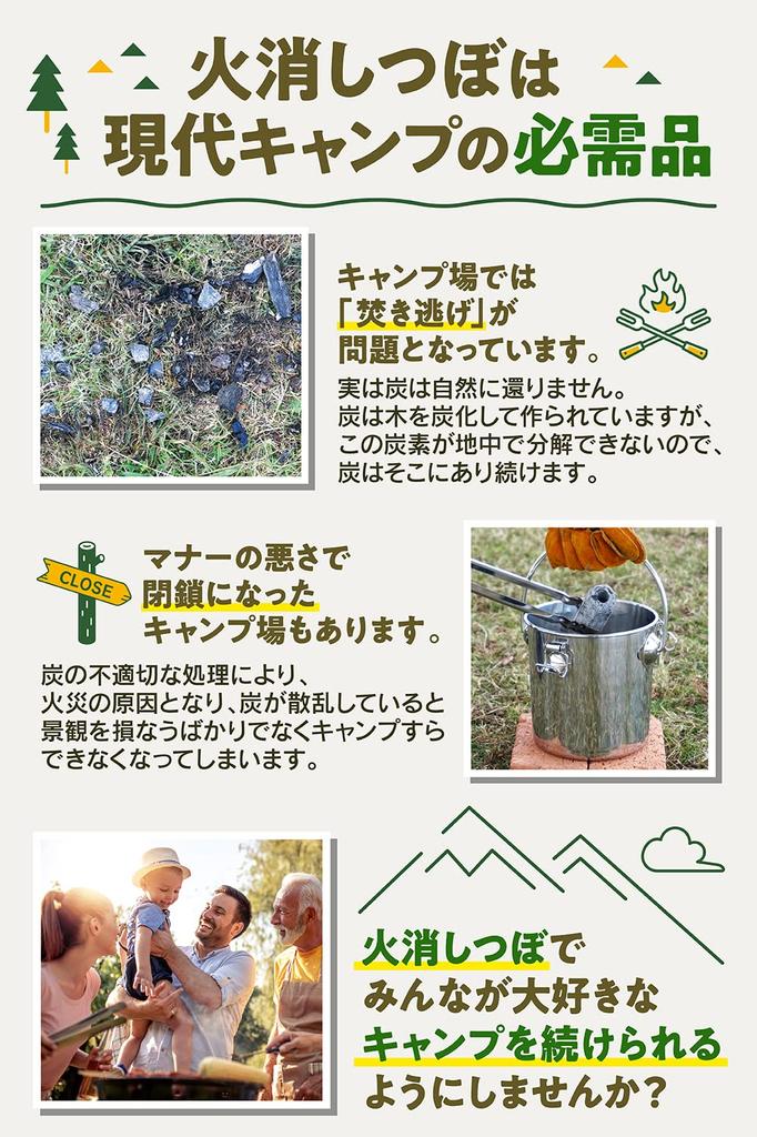 OUTBEAR [Quick Extinguishing] Fire Extinguisher, Stainless Steel, with Canvas Bag (2 Ways To Extinguish Fire), Fire Extinguisher, Charcoal, Charcoal