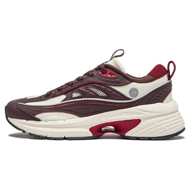 Li Ning Comet LITE Нескользящие Износостойкие Низкие Повседневные Кроссовки Женские Темно-красные AGCT504-2