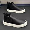 Высокие кроссовки мужские дизайнерские ботильоны модные повседневные из микрофибры и кожи верх увеличенной высоты плоская платформа сандалии обувь