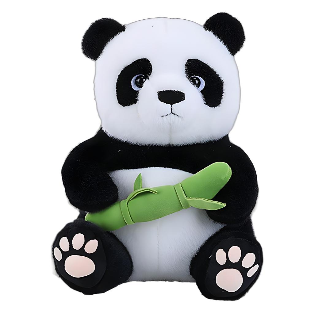 National Treasure Giant Panda Rag Doll Plush Toy Children'S Play Doll Holding Bamboo Panda Doll Birthday Gift Female