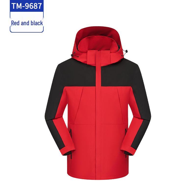 Autumn/Winter Thin Windbreaker with Detachable Hood and Custom Logo, Turn-Down Collar, Windproof Workwear Jacket