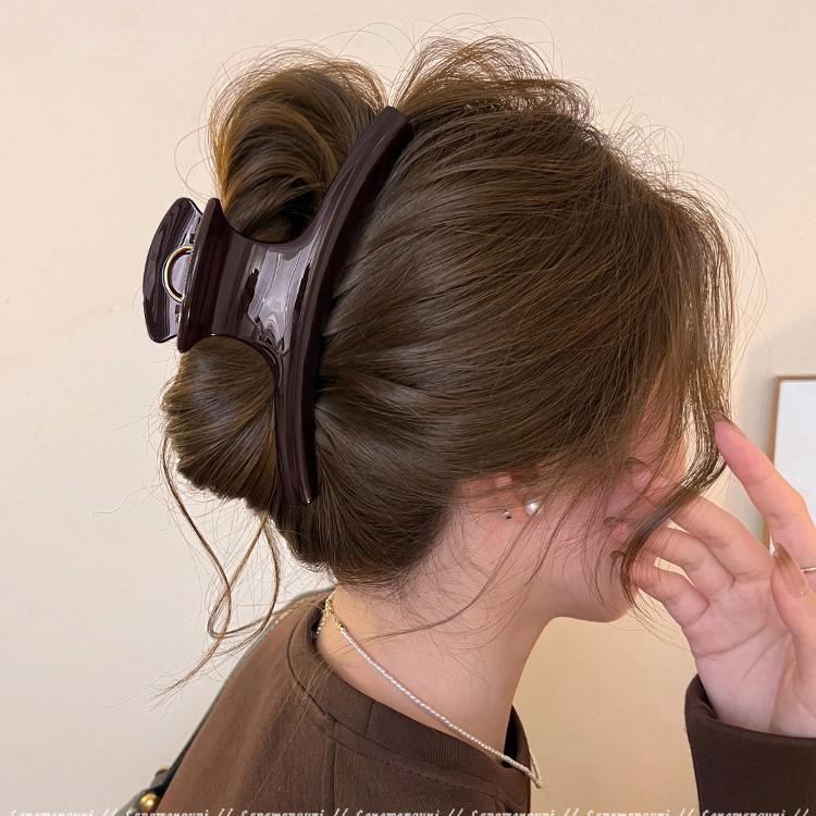 Oversized 15Cm Hair, Multi-Grip Clip, Women'S Simple Large High-Quality Hairpin, Shark Clip On The Back Of The Head