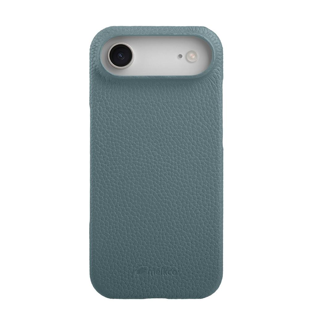 MELKCO For iPhone Air Case Genuine Cow Leather PC Phone Cover Compatible with MagSafe