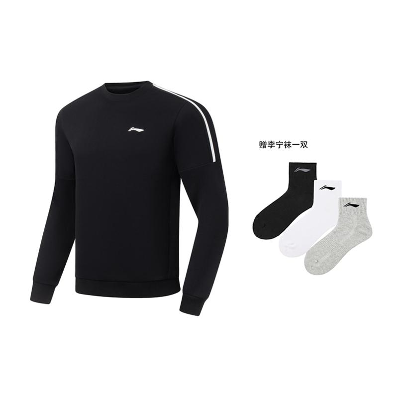 Свитшот из коллекции Li Ning Fitness для мужчин, черный, AWDU915-1