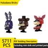 Популярная игровая модель MOC Строительные кубики Голова Бонни Зайца Модульная технология Подарки Праздничный Конструктор Детские игрушки Костюм
