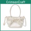 Single Handbag Trendy Shoulder Crossbody Bag With Bow Decoration For Daily Use