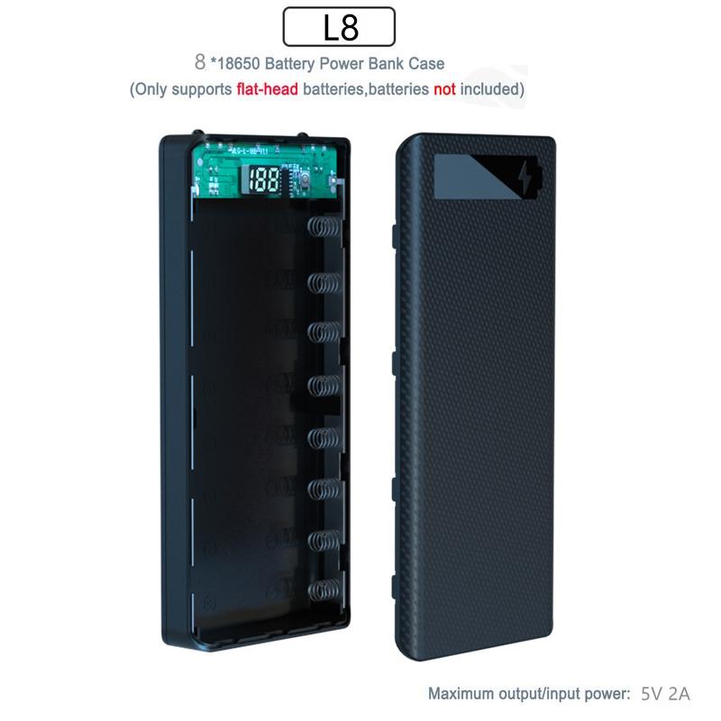 Сделай сам корпус для аккумуляторов 18650 для повербанка, коробка для хранения аккумуляторов повербанка, корпус для зарядки, 8X 10X 18650, интерфейс Type-C