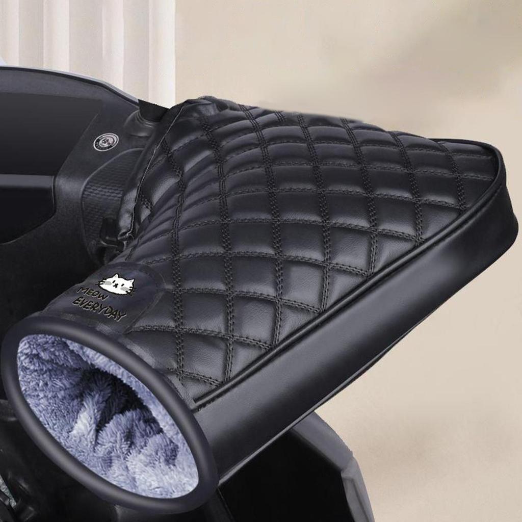 1Pairs Motorcycle Bike Handlebar Mitts Waterproof Hand Muffs Insulated Windproof Scooter Mitts For Cold Weather Road Cycling