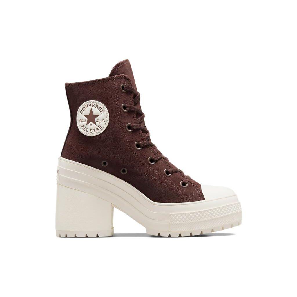 Converse Chuck 70 De Luxe Замшевые Шнуровка Массивный Каблук Женские Туфли Каблуки Земляной Коричневый A06782C