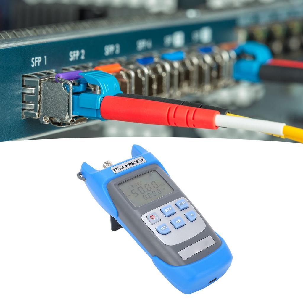 Оптический измеритель мощности, высокоточный перезаряжаемый тестер затухания волокна со светодиодной подсветкой от -50 до +26 дБм