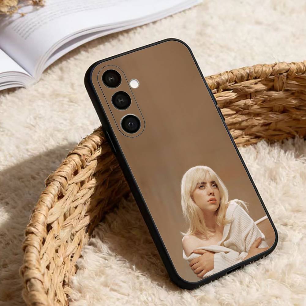 Знаменитая S-певица Билли Айлиш Чехол для телефона Samsung Galaxy A91,80,73,72 ,71,53,52,32 ,31,22,21s,20, Мягкий черный чехол
