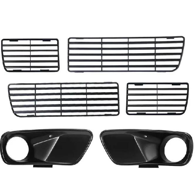 6-Piece Complete Set Indicator Reflector Grille Lower Air Intake Duct 6 Pcs Set For EURO Bumper VW MK3 Golf GTI VR6