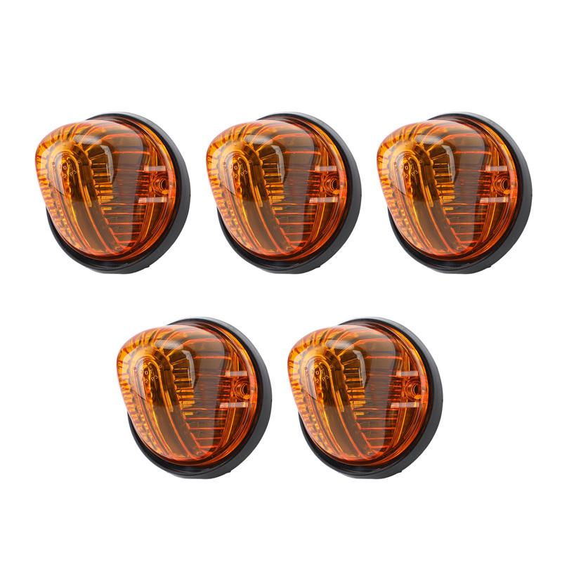 Top Clearance Running Light Waterproof 12V Amber Lens Cab Marker Light Fit Enhanced Visibility for Yacht for RV