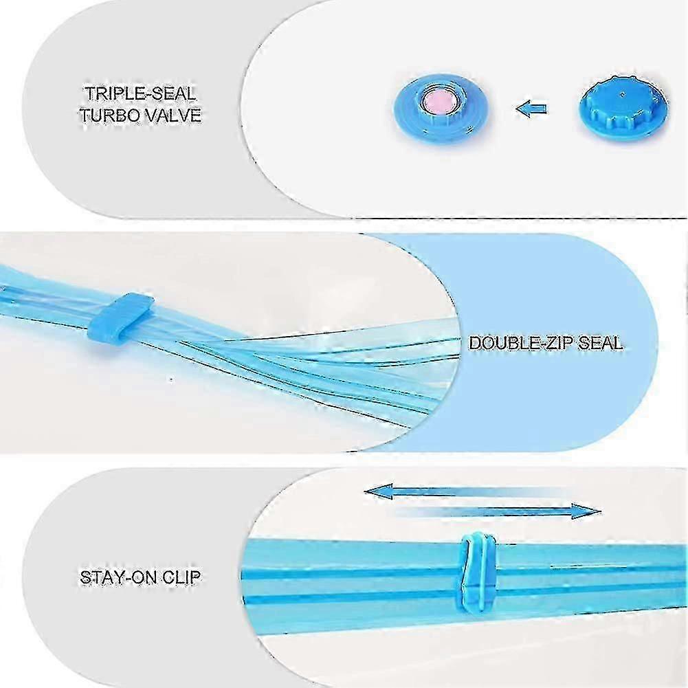 Vacuum Bags For Clothes Duvets, 12 Pieces Storage Bags Travel 4 Large 100x80