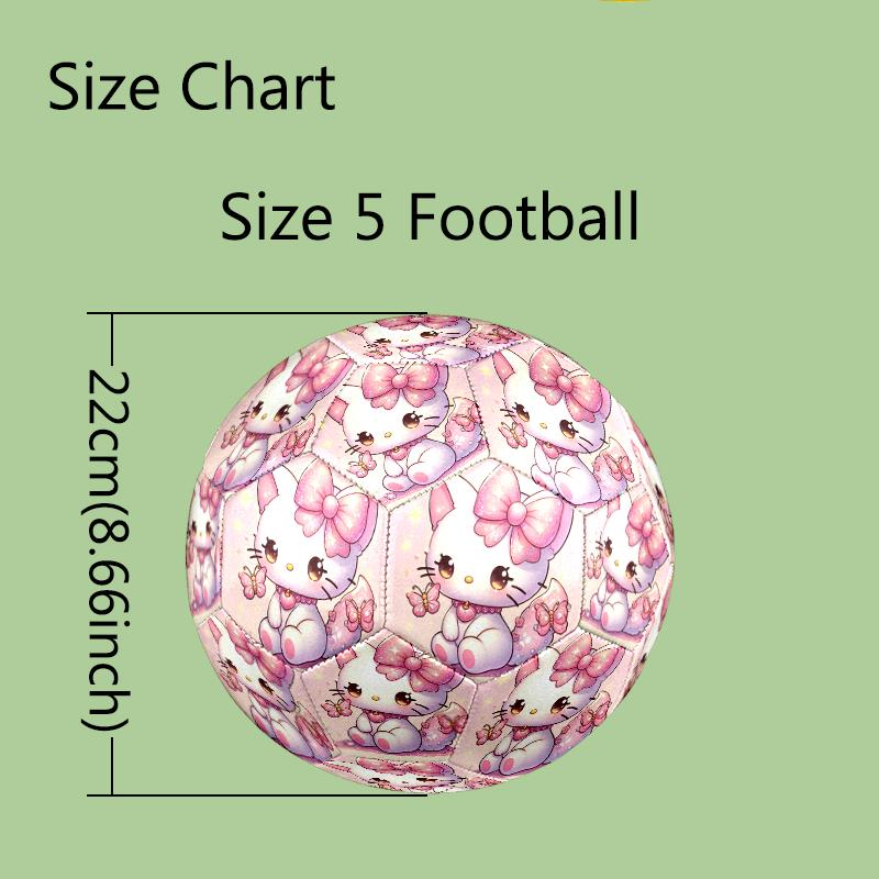 1pc Hello Kitty Size 5 Soccer Ball, Standard Sport Football Firm Stitching for Training And Match, Gentle on the Feet, Durable and Unique