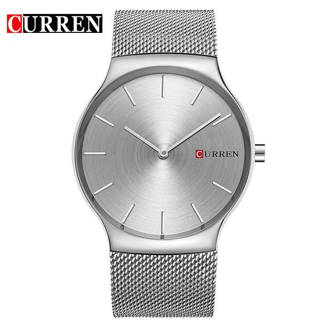 CURREN ТОП-люксовый бренд CURREN, модные деловые мужские часы, ультратонкие мужские часы, аналоговые кварцевые спортивные стальные водонепроницаемые наручные часы
