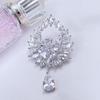 Vintage Teardrop Rhinestone Brooch Statement Pin for Fashionable Party Wear