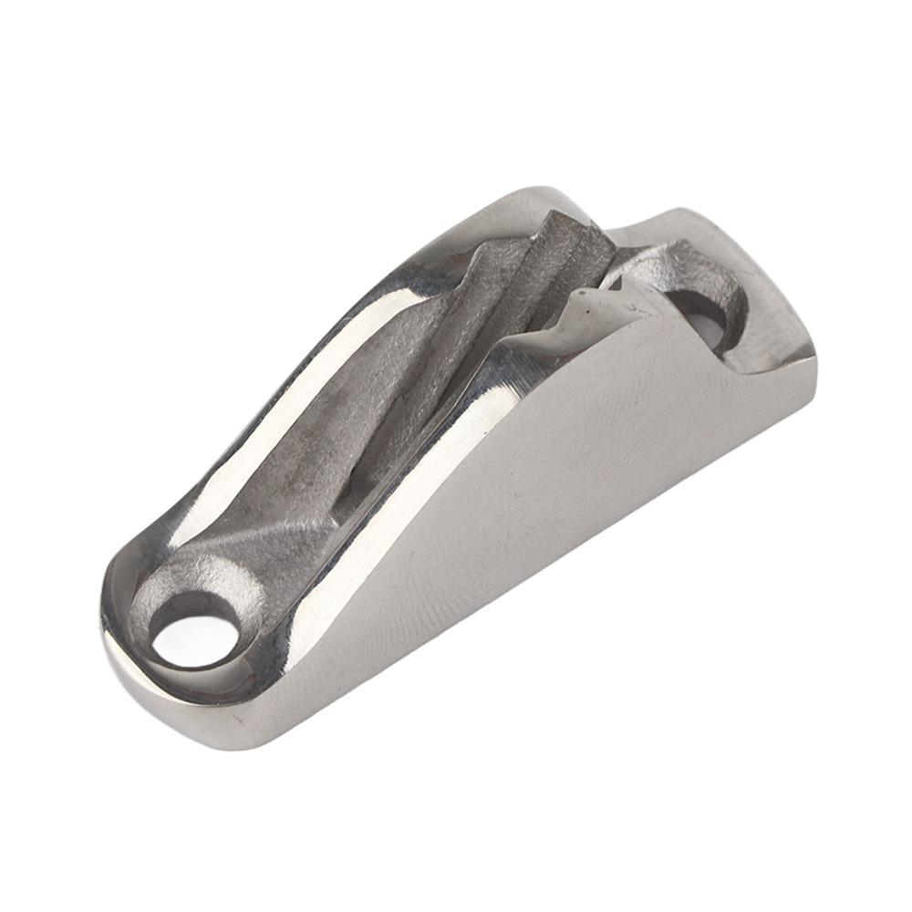 Silver Rope Line Clamp 316 Stainless Steel Rope Cam Cleat Boat Clam Cleat  Sailing Equipment