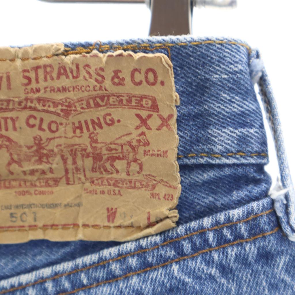 Levi's 80s 501 Vintage Straight denim pants W31 Jeans Fringe Men's Used