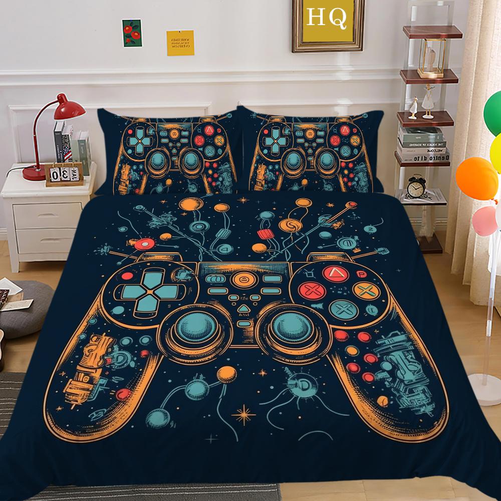 Пододеяльник для мальчиков в игровом стиле, домашние покрывала, комплект постельного белья королевского размера, модное постельное белье, домашние постельные принадлежности для подростков, костюмы