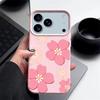Силиконовый чехол для телефона с цветочным узором для iPhone 17 Pro Max 16 15 14 Pro Max 13 Pro Max 11 Ударопрочный чехол с текстурой мягкой кожи