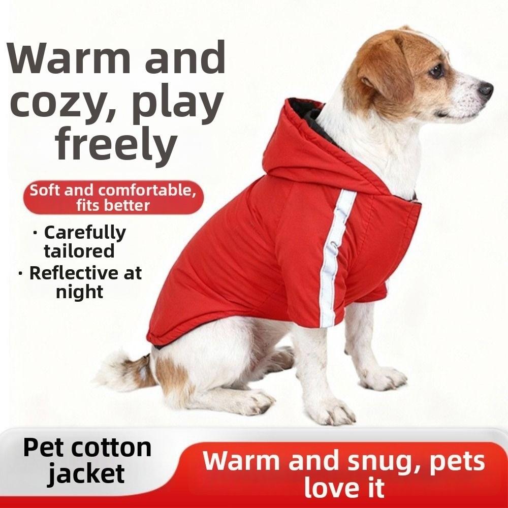 Windproof Fleece Dog Clothes Warm Pet Sweatshirt Fashion Dog Hooded Coat Outdoor