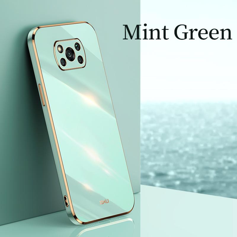 Чехол для телефона с золотой рамкой и покрытием для Xiaomi Mi Poco X3 Pro Nfc Gt F3 X3pro X 3 5g X3nfc, роскошный мягкий силиконовый чехол на заднюю панель