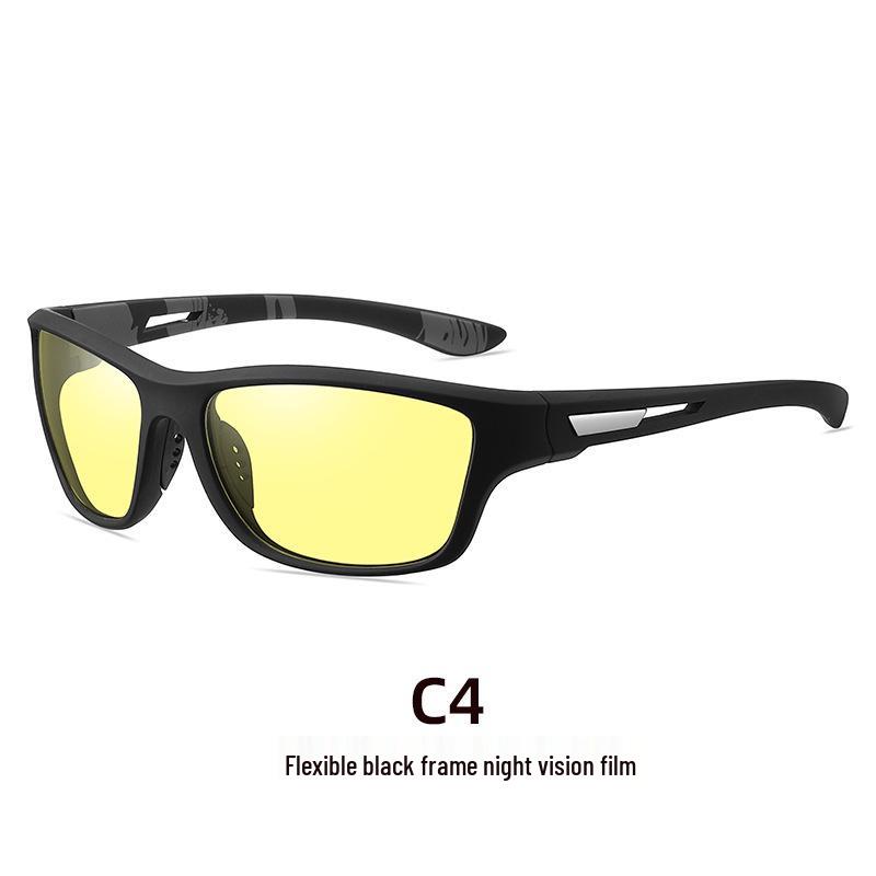 Unisex Night Vision Sports Sunglasses: Windproof & Sandproof for Cycling, Running, and Outdoor Activities