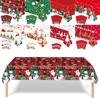 Disposable Christmas Tablecloth Plastic Table Cover Disposable Tablecloths Home Decoration