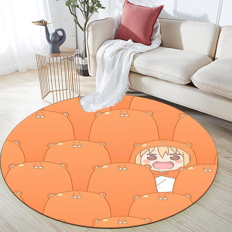 Himouto! Umaru‑chan Round Area Rug,Carpet Rug for Living Room Bedroom Sofa Playroom Decor,Non-slip Floor Mat