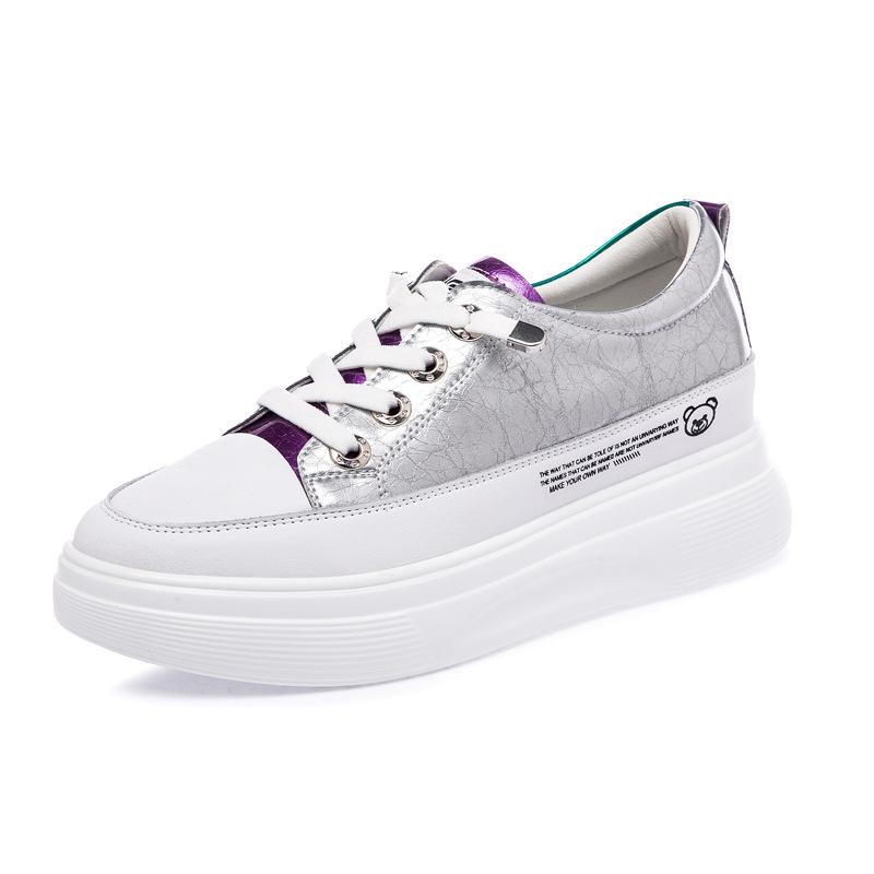 Новый стиль женской обуви, Универсальная женская кеда на шнуровке на толстой подошве