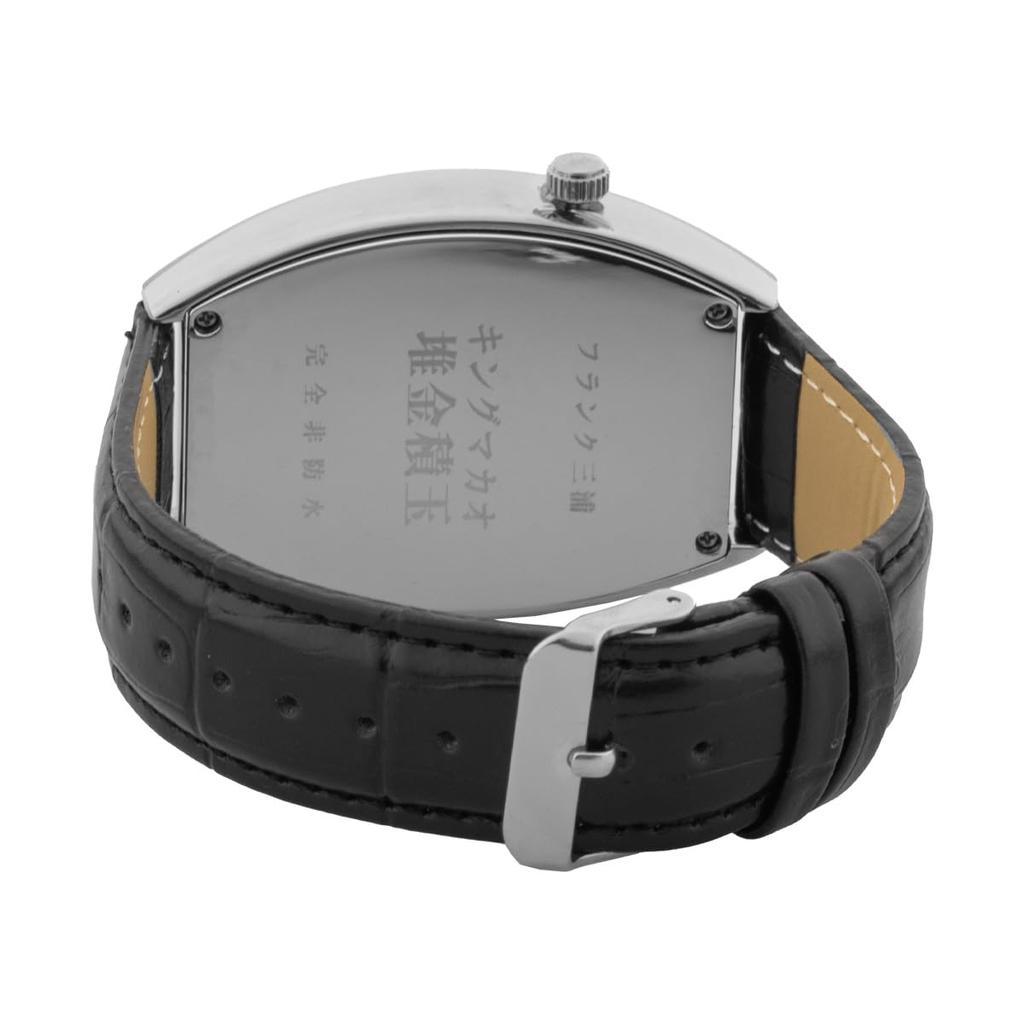 frank miura Watch FRANK MIURA Macau Gambling Watch Reproduction Dice Casino Leather Belt Black Rainbow Men's (Silver Black)