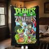 Plants Vs Zombies Plush Blanket Soft Comfortable All Seasons Suitable Sofa Office Nap Travel Festive Gift