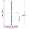 Walk In Shower Screen Black 110 x 6.5 x 190 cm