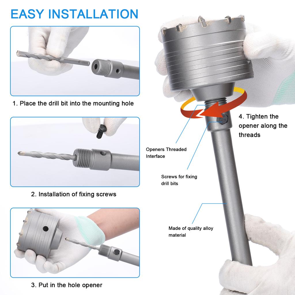 16 шт. Электрический молоток сверла для отверстий в стенах карбидные сверла для отверстий в кирпичной стене воздушные сверла
