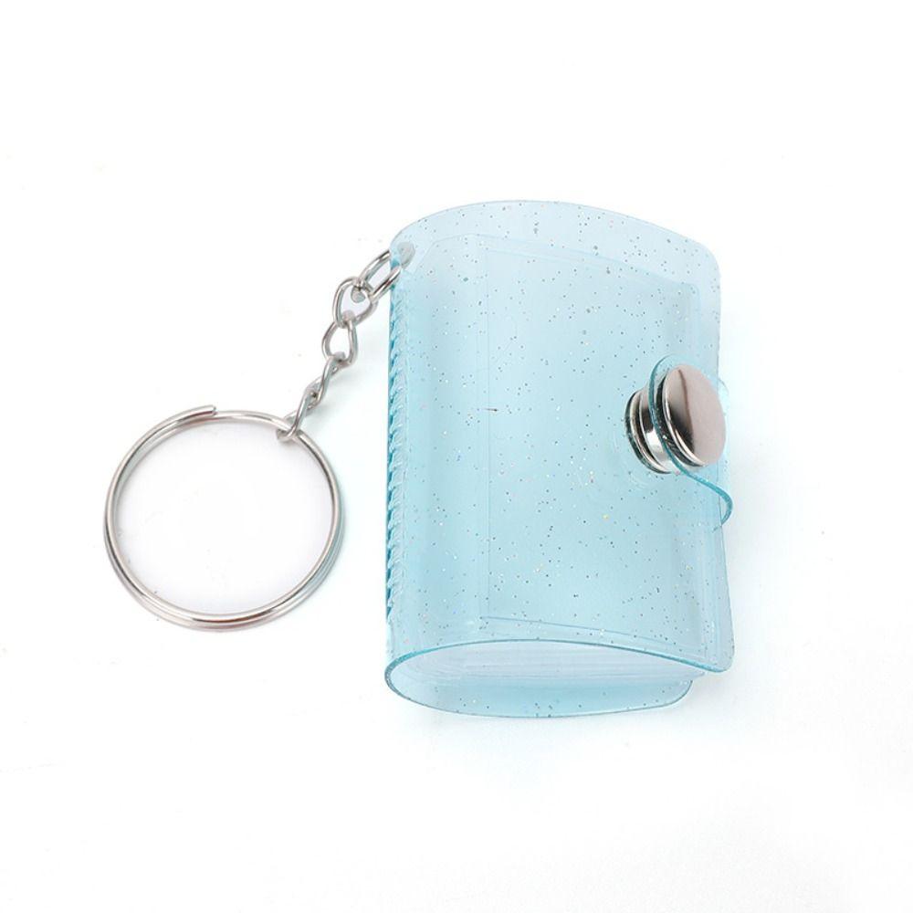 Простой держатель для фотокарточек с брелком для ключей, портативный карманный альбом для парных памятных дат