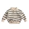Children's Fall and Winter Striped Knitted Sweater Middle and Small Children's Long-sleeved Pullover