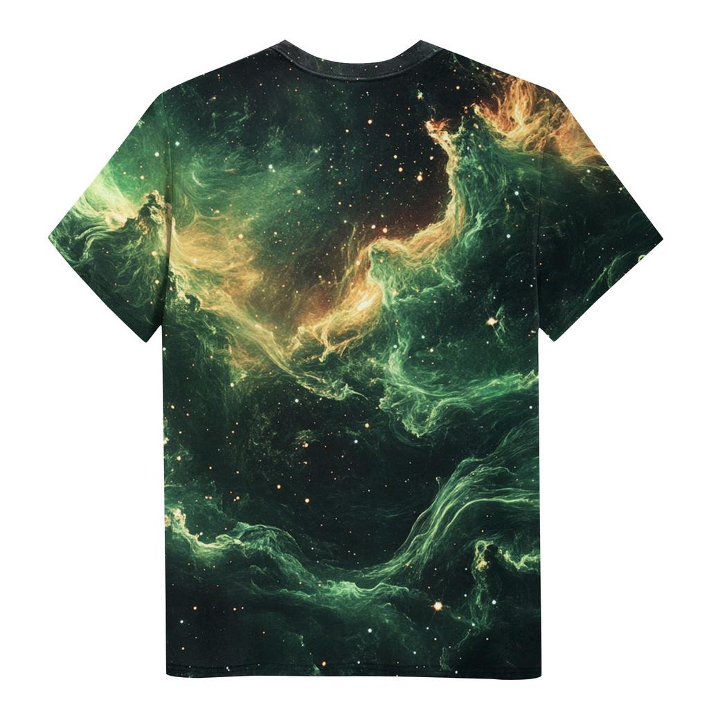 Женская мода повседневная футболка с круглым вырезом и короткими рукавами с принтом неба