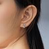 Earrings Ginkgo Biloba Plants, 925, Shiny, Leaf Stud