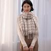 2023 Winter Faux Cashmere Women Scarf Luxury Brand Scarves Lady Tassel Bandana Women Solid Shawl Wraps Foulard Tippet Pashmina