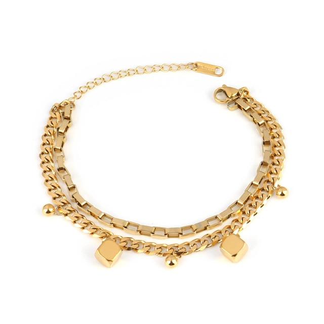 Стальной браслет для женщин, браслеты из нержавеющей стали, браслеты с подвеской в форме сердца, модные браслеты-цепочки, женские толстые браслеты, ювелирные изделия, подарок