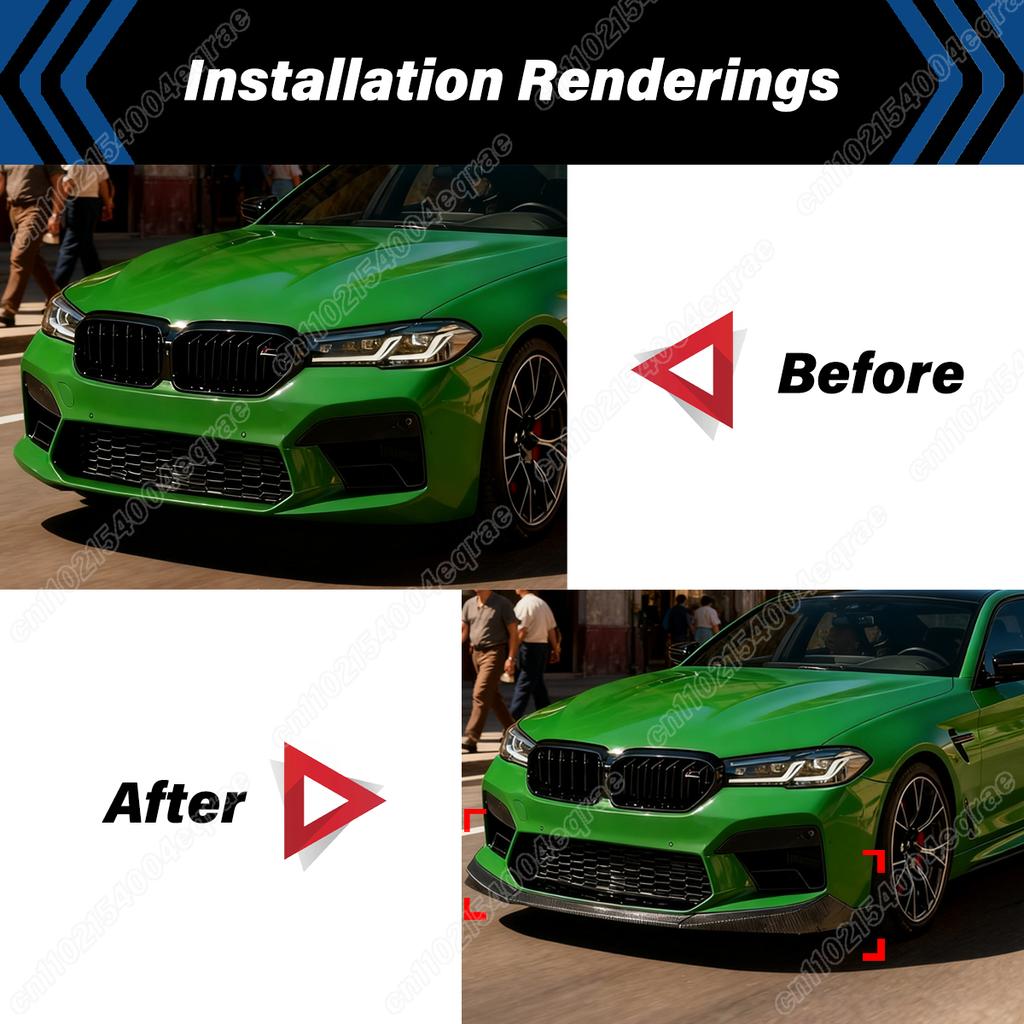 For BMW F90 M5 M5C LCI 2021 2022 2023 2024 2025 Performance Style Front Bumper Lip Spoiler Splitter Diffuser BodyKit Accessories